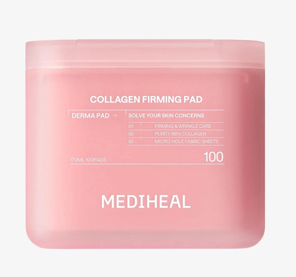 MEDIHEAL – Collagen Ampoule Pad | Pads Fermeté & Élasticité