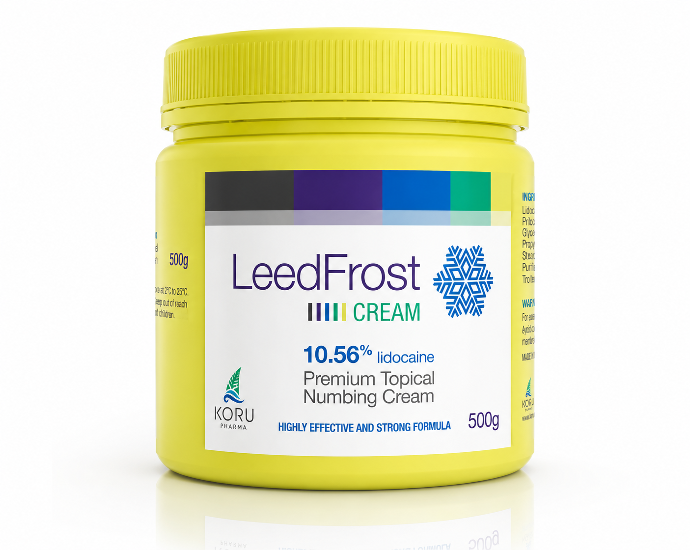 LeedFrost 10,56 % – Crème anesthésiante professionnelle 500 g